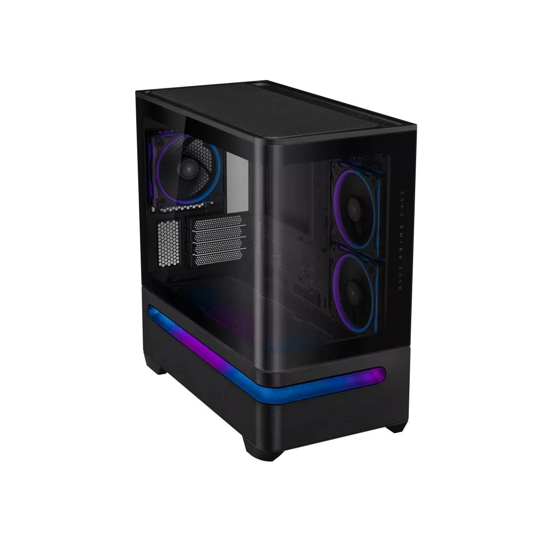 Asus Prime AP202 ARGB TG Micro ATX Case - Black - صندوق