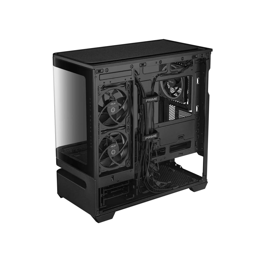 Asus Prime AP202 ARGB TG Micro ATX Case - Black - صندوق