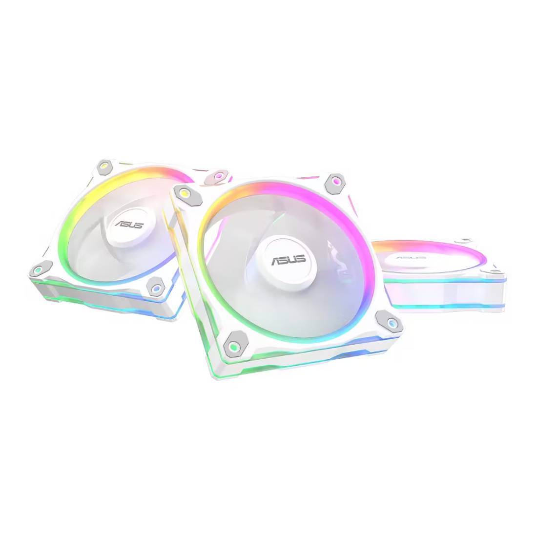 Asus Prime MR120 ARGB 3in1 Fan -White- مروحة Asus Prime MR120 ARGB 3in1 Fan -White- مروحة