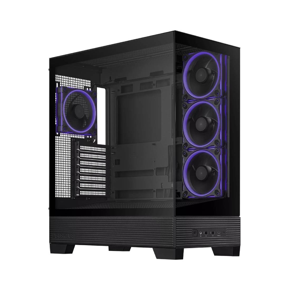 Asus A31 Plus TG ARGB Mid Tower Case - Black - صندوق