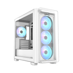 Asus A23 Plus TG ARGB Micro ATX Case - White - صندوق