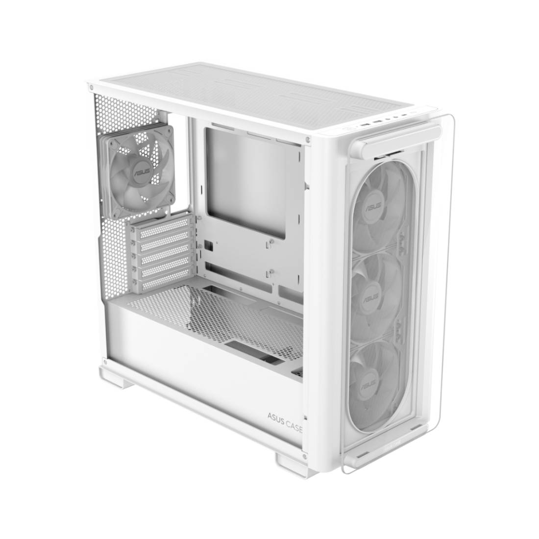 Asus A23 Plus TG ARGB Micro ATX Case - White - صندوق