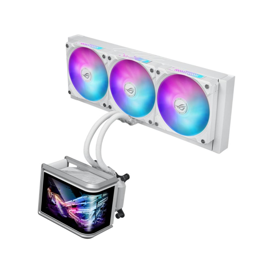 Asus ROG RYUO IV SLC III 360 ARGB Liquid Cooler - White - مبرد