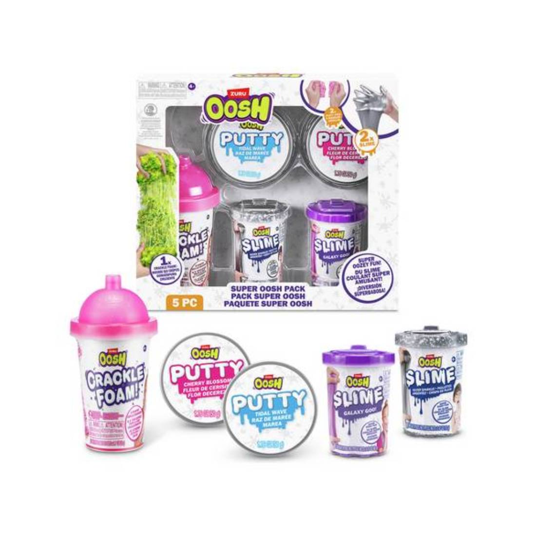Zuru Oosh Crackle Foam + Slime + Putty Set - أكسسوار