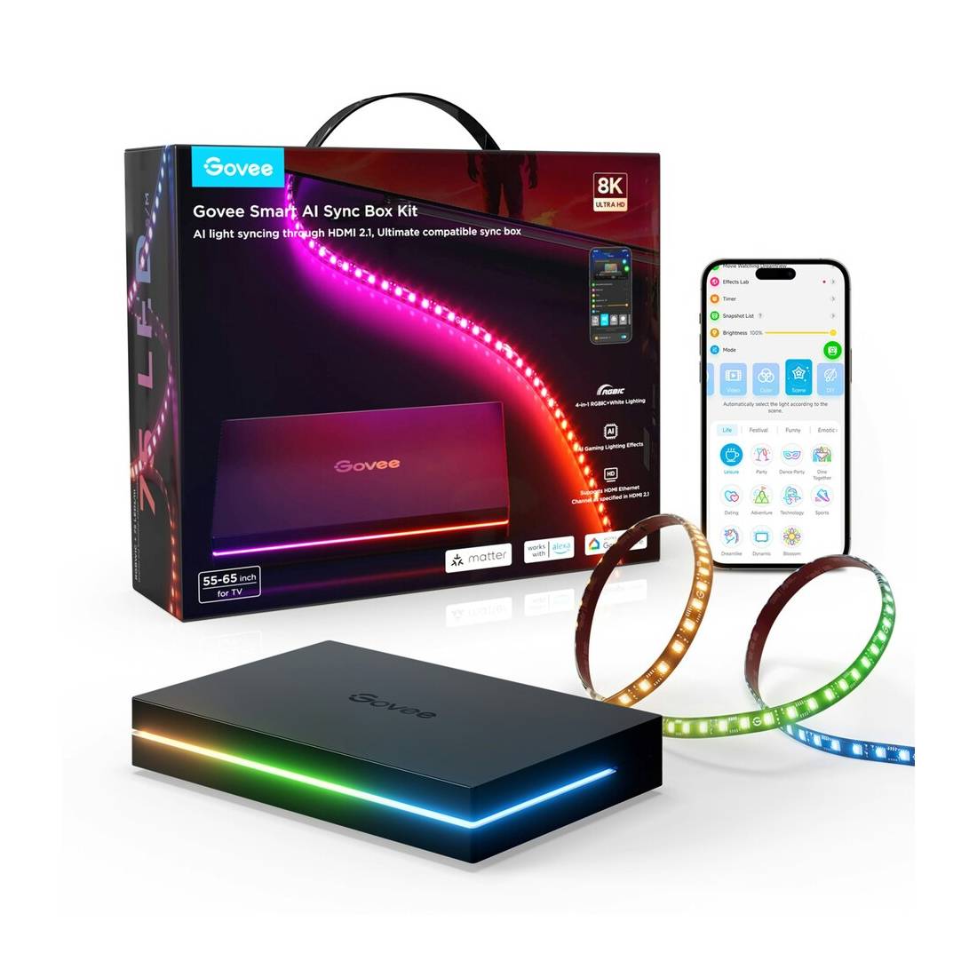 Govee Smart AI Sync Box Kit - إضاءة
