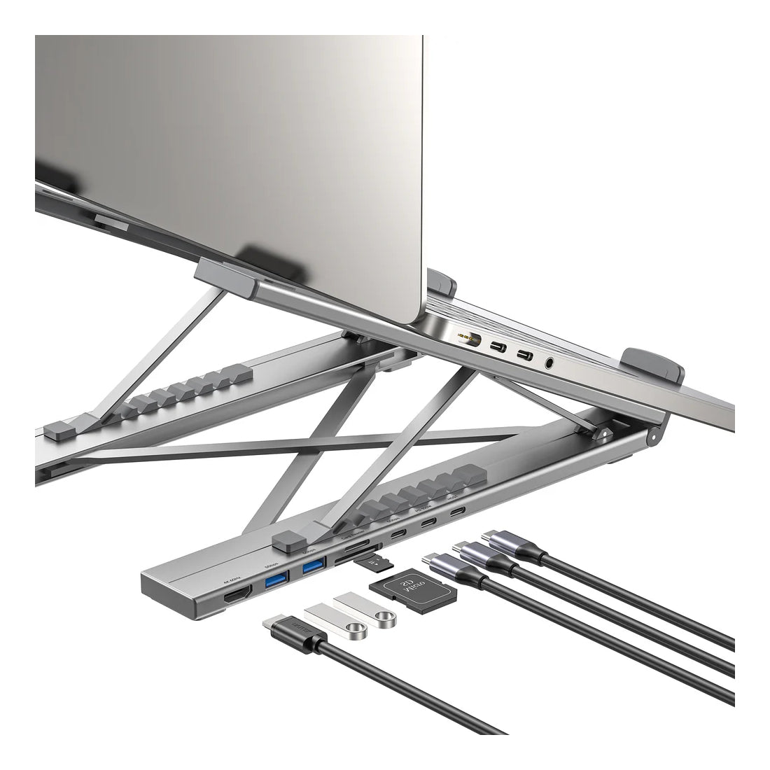 Unitek Foldable Laptop Stand with Docking Station - حامل حاسوب محمول Unitek Foldable Laptop Stand with Docking Station - حامل حاسوب محمول