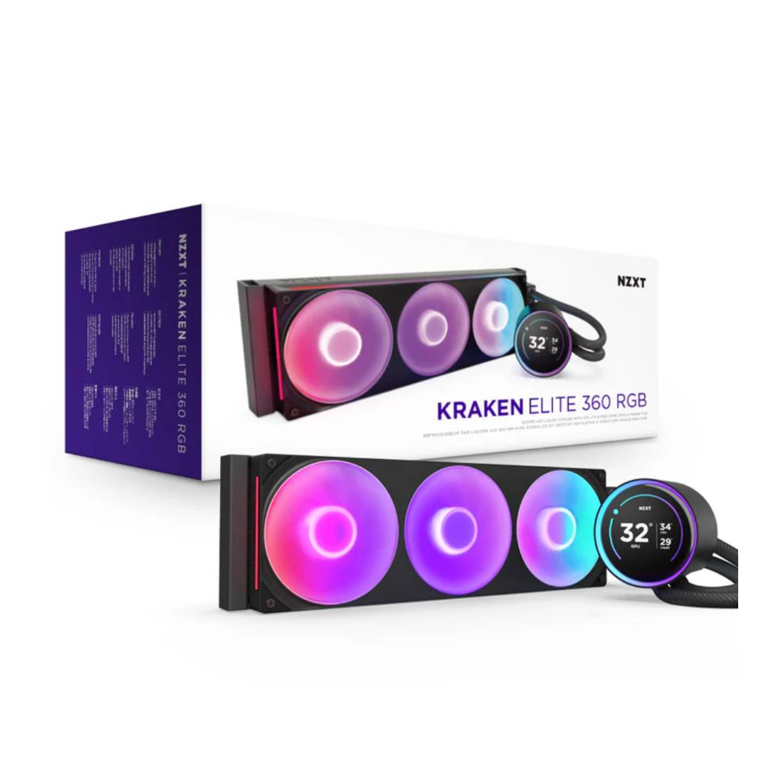 NZXT KRAKEN ELITE RGB 360MM COWNER - Matte Black - Mamberd NZXT KRAKEN ELITE RGB 360MM COWNER - Matte Black - Mamberd