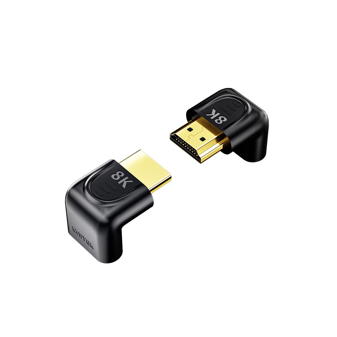 Unitek 90° & 270° Right Angle HDMI Adapters 8K 60Hz & 4K 120Hz, Black - محول Unitek 90° & 270° Right Angle HDMI Adapters 8K 60Hz & 4K 120Hz, Black - محول