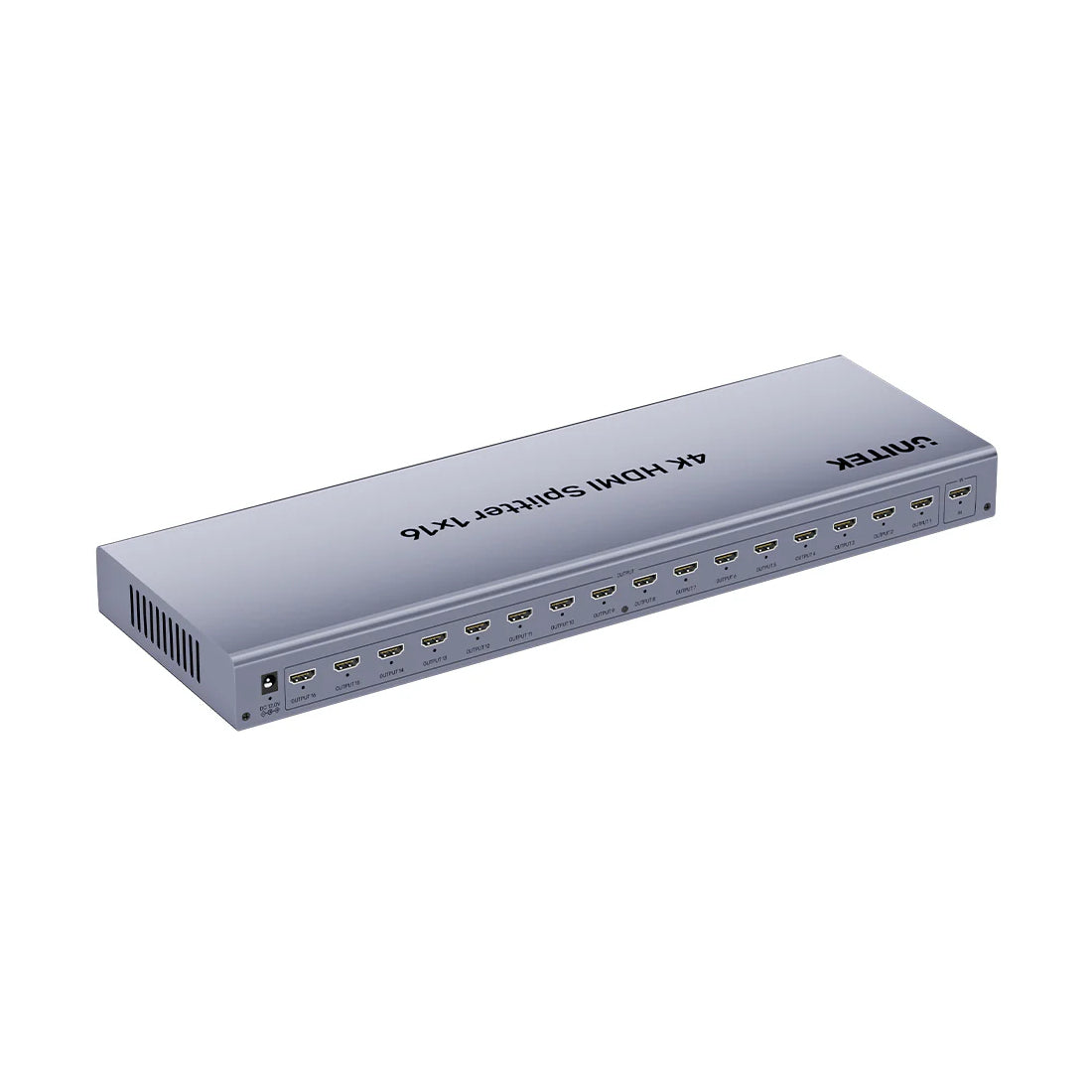 Unitek 4K HDMI Splitter 1 In 16 Out, Space Grey, 5V1A Power Adapter - مُقسم Unitek 4K HDMI Splitter 1 In 16 Out, Space Grey, 5V1A Power Adapter - مُقسم