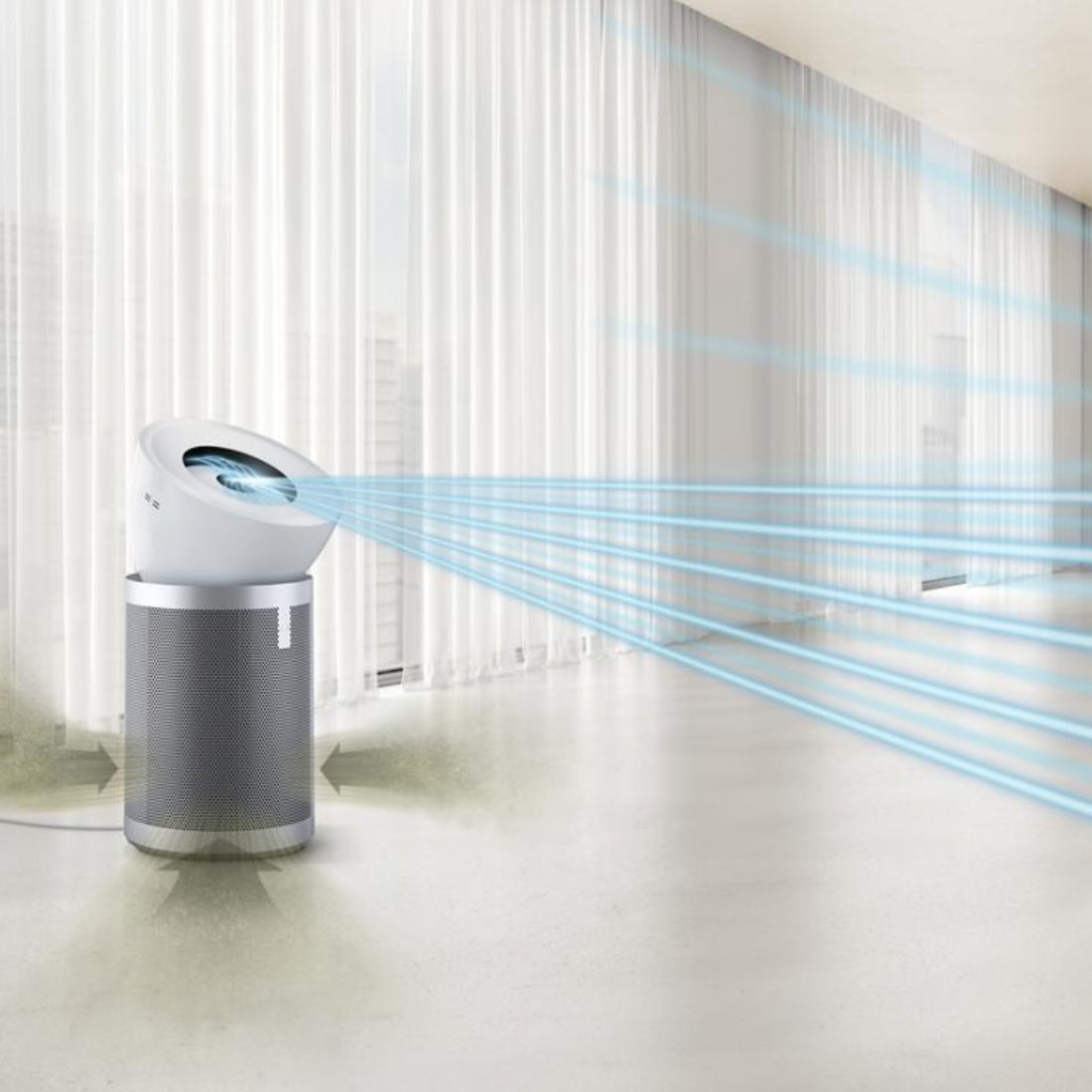 Dyson Purifier BP02 Big+Quiet White & Satin Silver - منقّي الهواء Dyson Purifier BP02 Big+Quiet White & Satin Silver - منقّي الهواء