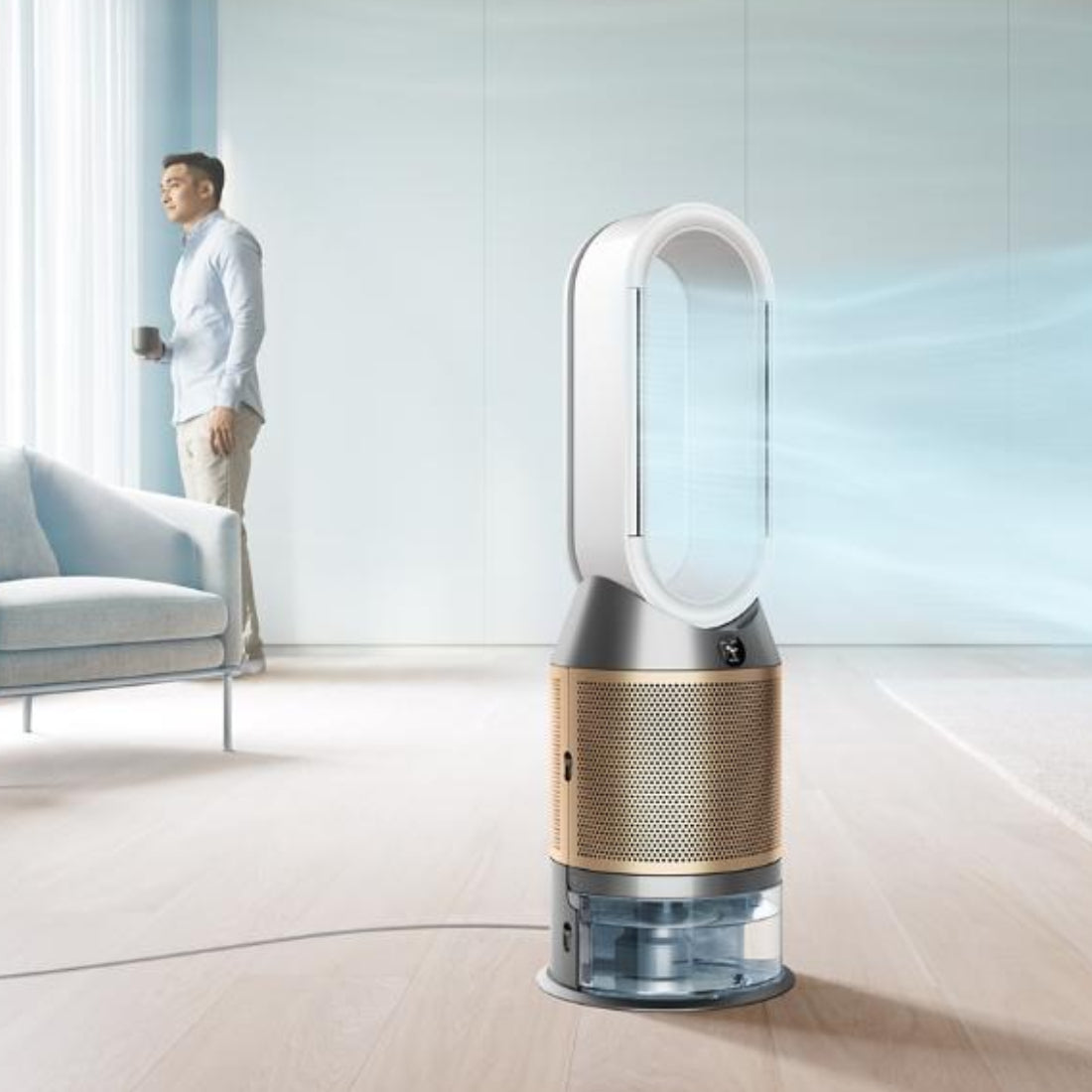 Dyson PH05 Humidify+Cool PH2 De-Nox Air Purifier White & Gold - منقّي الهواء Dyson PH05 Humidify+Cool PH2 De-Nox Air Purifier White & Gold - منقّي الهواء