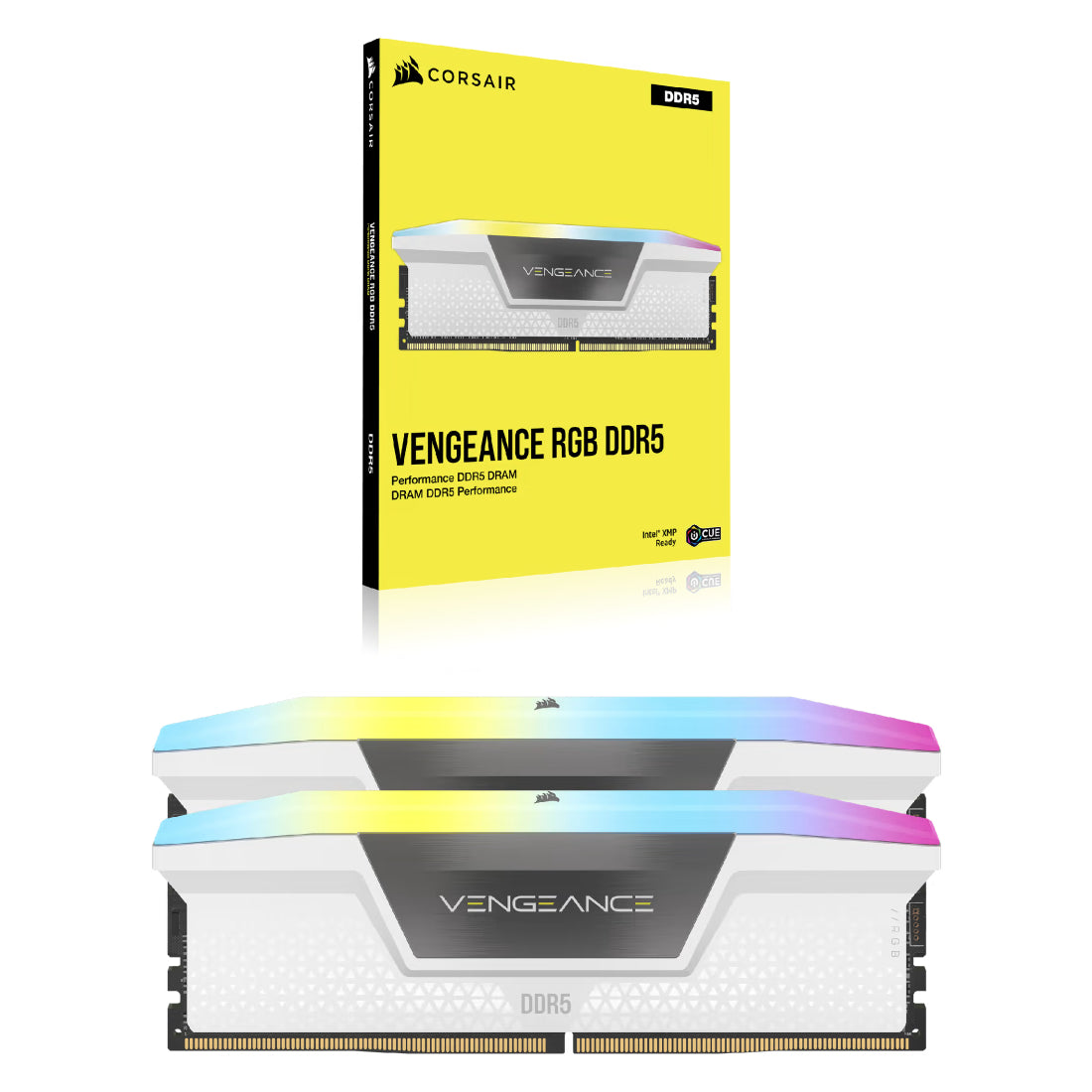 (Pre-Owned) Vengeance 32GB (2x16gb) 6000Mhz- White - الذاكرة العشوائية مستعملة