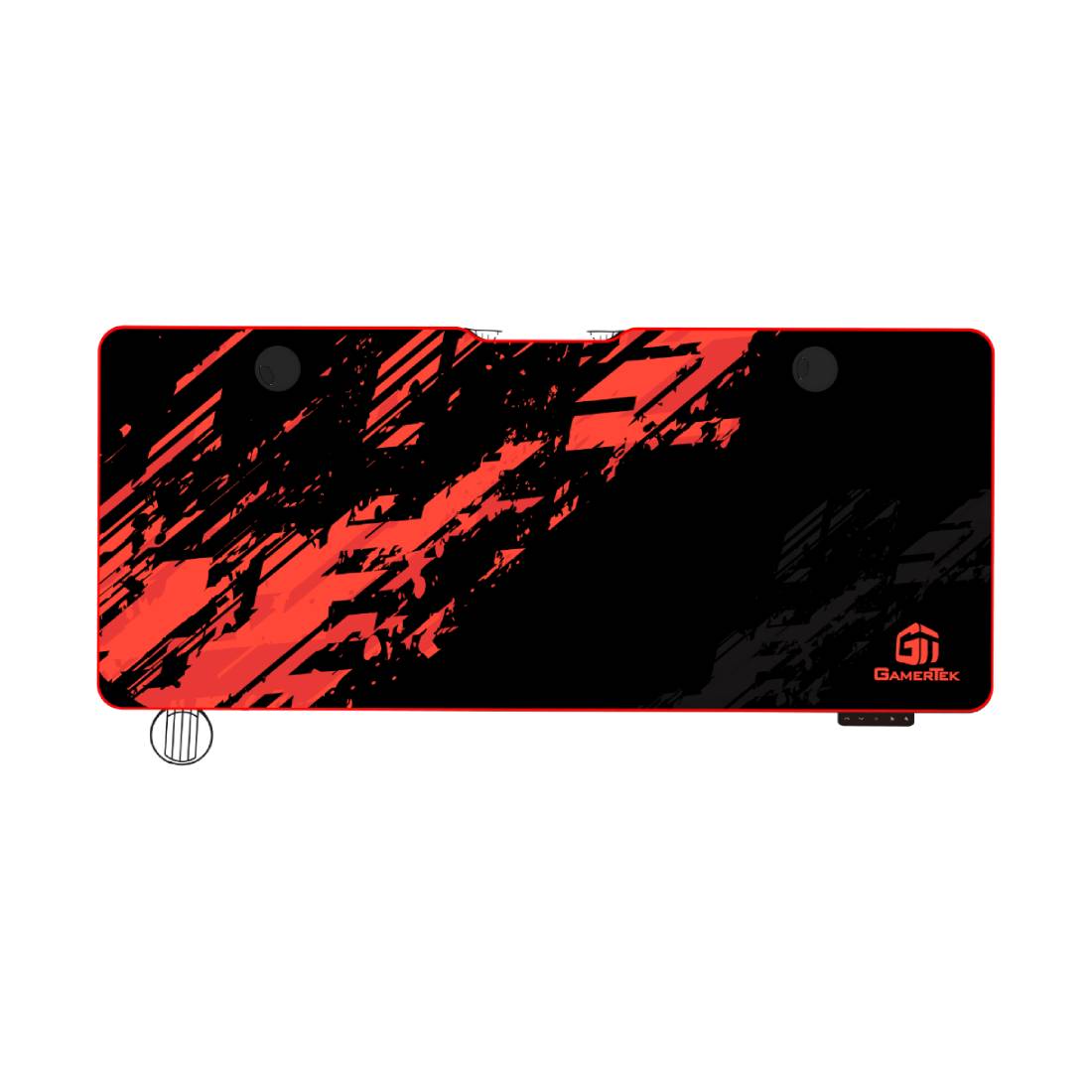 GamerTek GT-Elevate X Gaming Desk - Red & Black - طاولة ألعاب GamerTek GT-Elevate X Gaming Desk - Red & Black - طاولة ألعاب