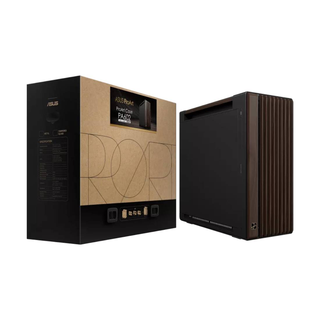 Asus ProArt PA602 Wood Edt. Metal Panel - Modern Black - صندوق Asus ProArt PA602 Wood Edt. Metal Panel - Modern Black - صندوق