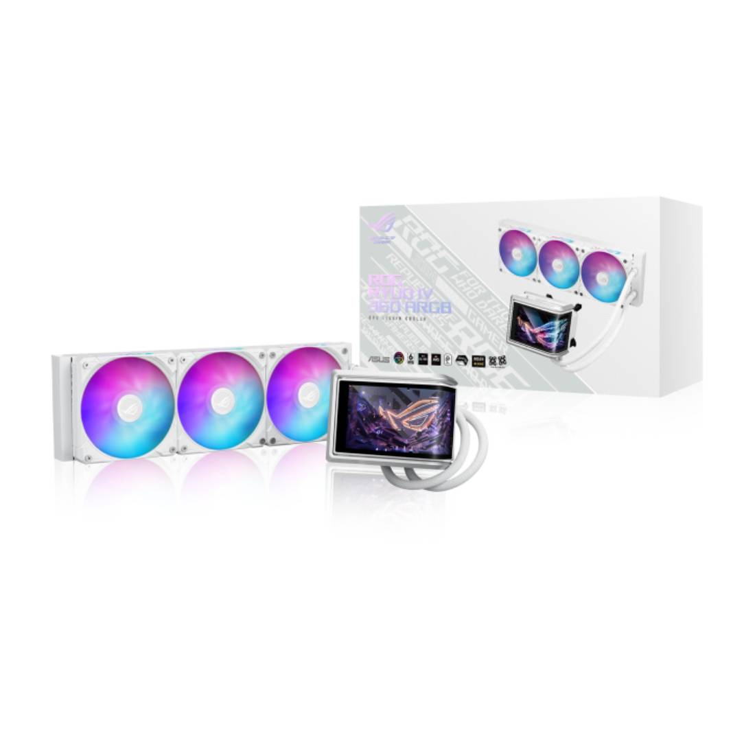 Asus ROG Ryuo IV 360 ARGB Cooler - White Edt - مبرد Asus ROG Ryuo IV 360 ARGB Cooler - White Edt - مبرد