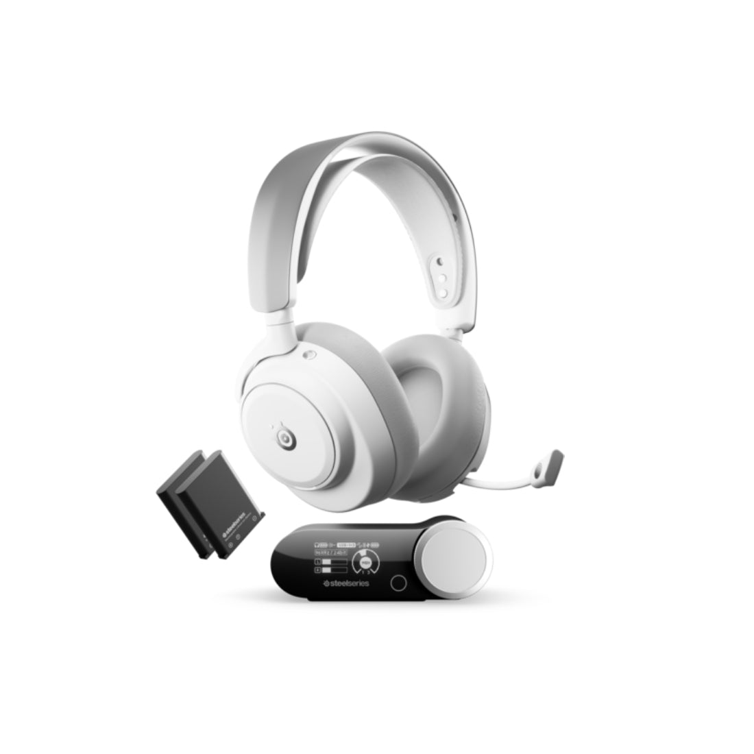 SteelSeries Arctis Nova Pro Omni Wireless Gaming Headset - White - سماعة SteelSeries Arctis Nova Pro Omni Wireless Gaming Headset - White - سماعة