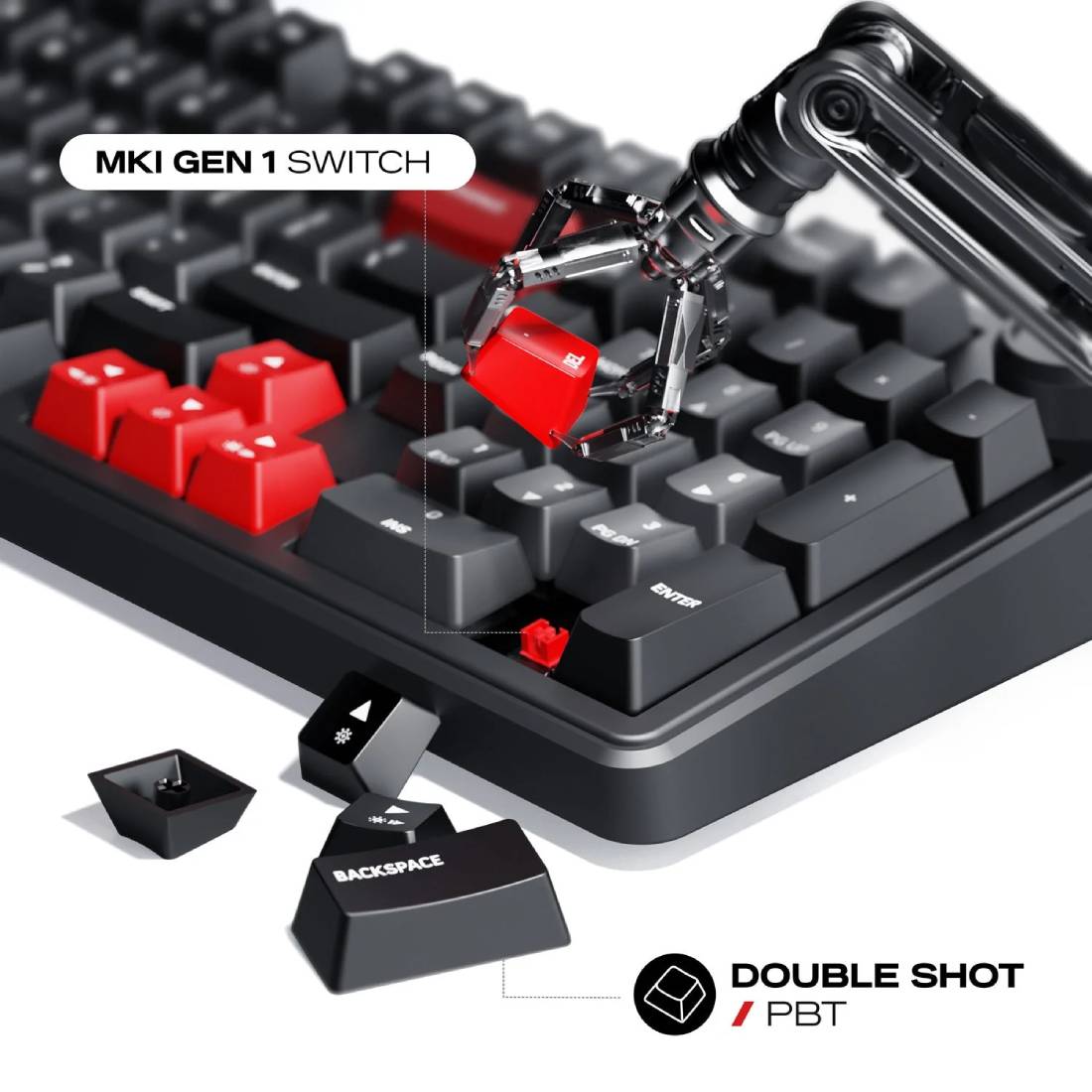 Cybeart Akula 99 Compact Full-Size Tri-Mode Gaming Keyboard- لوحة مفاتيح Cybeart Akula 99 Compact Full-Size Tri-Mode Gaming Keyboard- لوحة مفاتيح