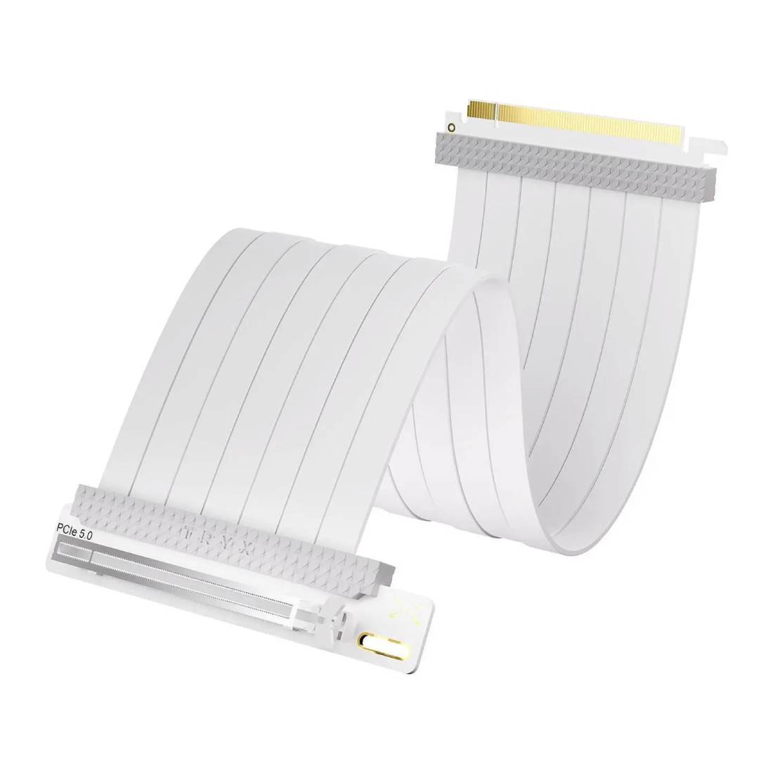 TryX String PCIE 5.0 x 16 Riser Cable 200mm - White - كابل
