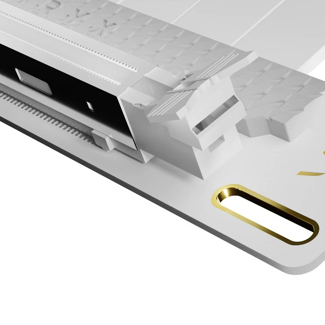 TryX String PCIE 5.0 x 16 Riser Cable 200mm - White - كابل TryX String PCIE 5.0 x 16 Riser Cable 200mm - White - كابل