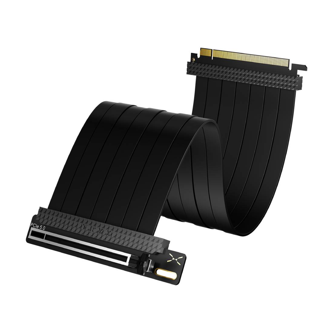 TryX String PCIE 5.0 x 16 Riser Cable 300mm - Black - كابل TryX String PCIE 5.0 x 16 Riser Cable 300mm - Black - كابل