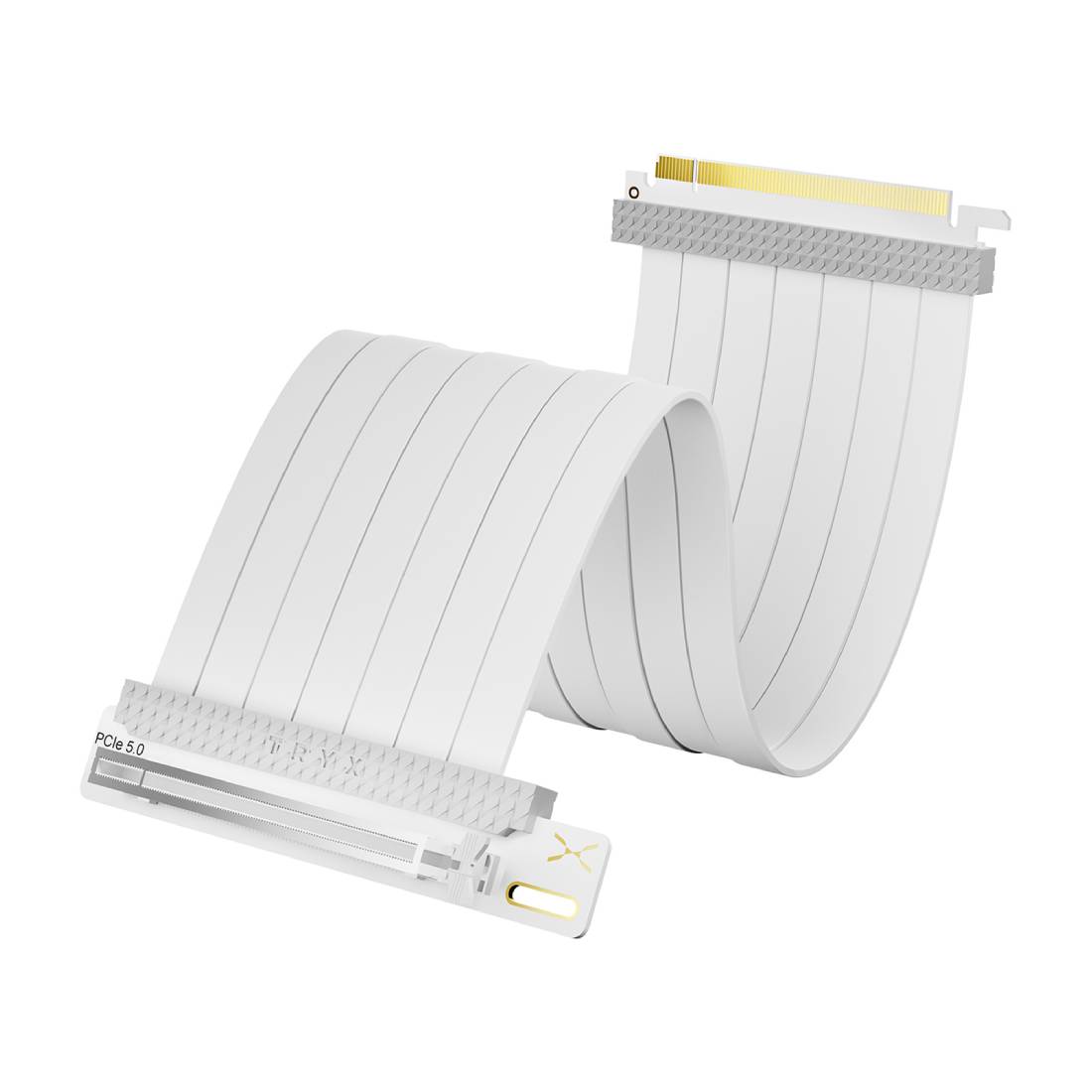 TryX String PCIE 5.0 x 16 Riser Cable 300mm - White - كابل TryX String PCIE 5.0 x 16 Riser Cable 300mm - White - كابل