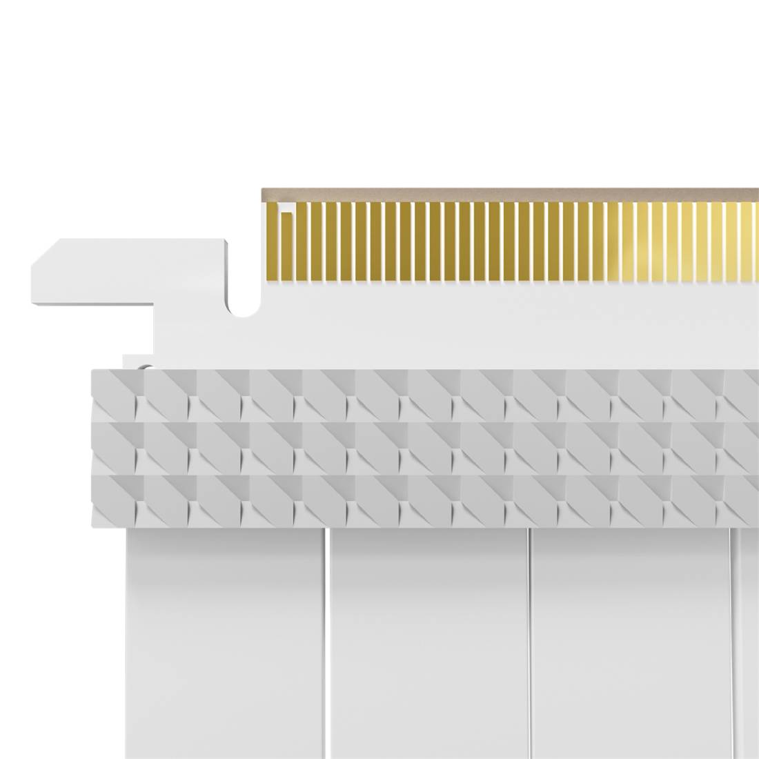 TryX String PCIE 5.0 x 16 Riser Cable 300mm - White - كابل TryX String PCIE 5.0 x 16 Riser Cable 300mm - White - كابل