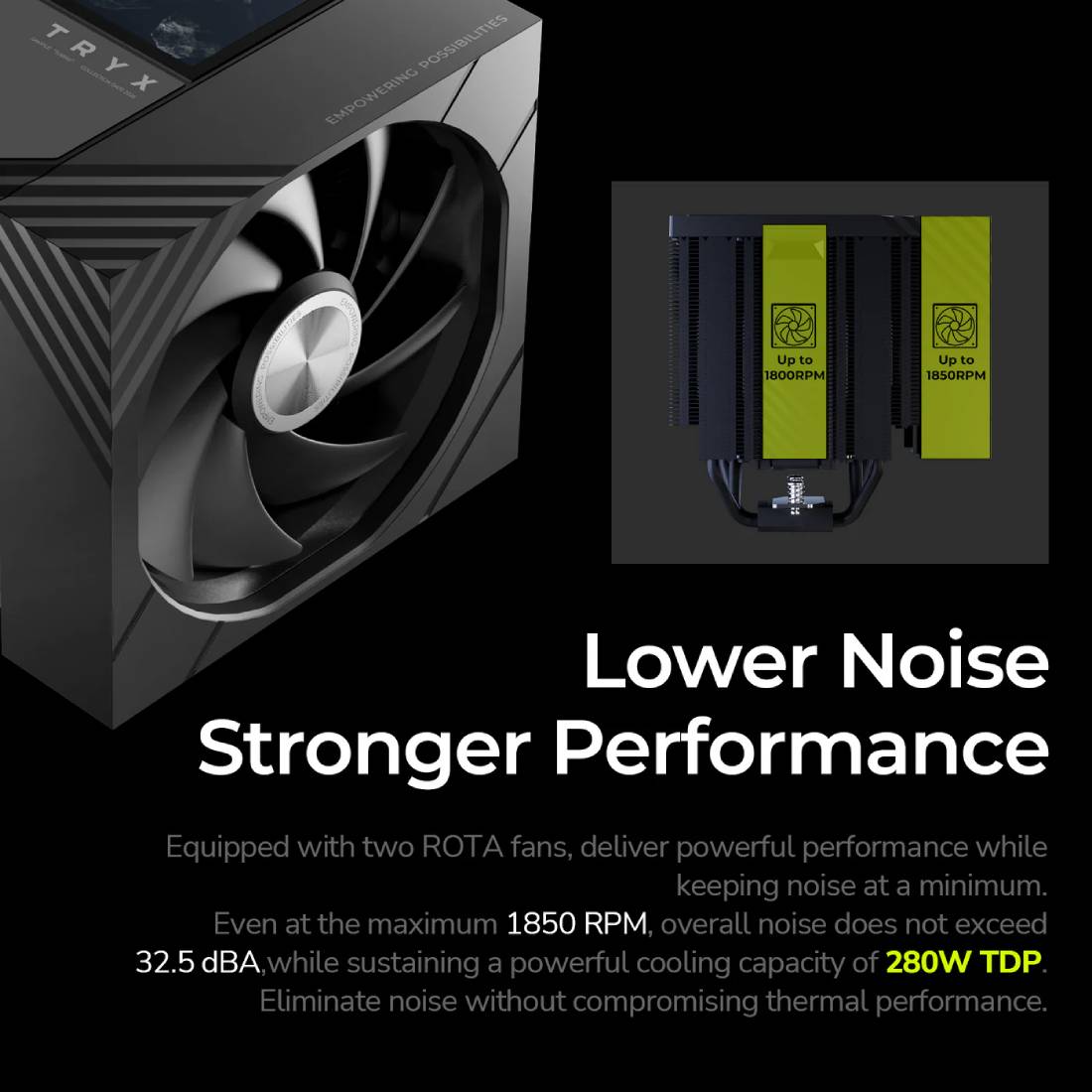 TryX Turris T620 Air CPU Cooler - Black - مبرد TryX Turris T620 Air CPU Cooler - Black - مبرد