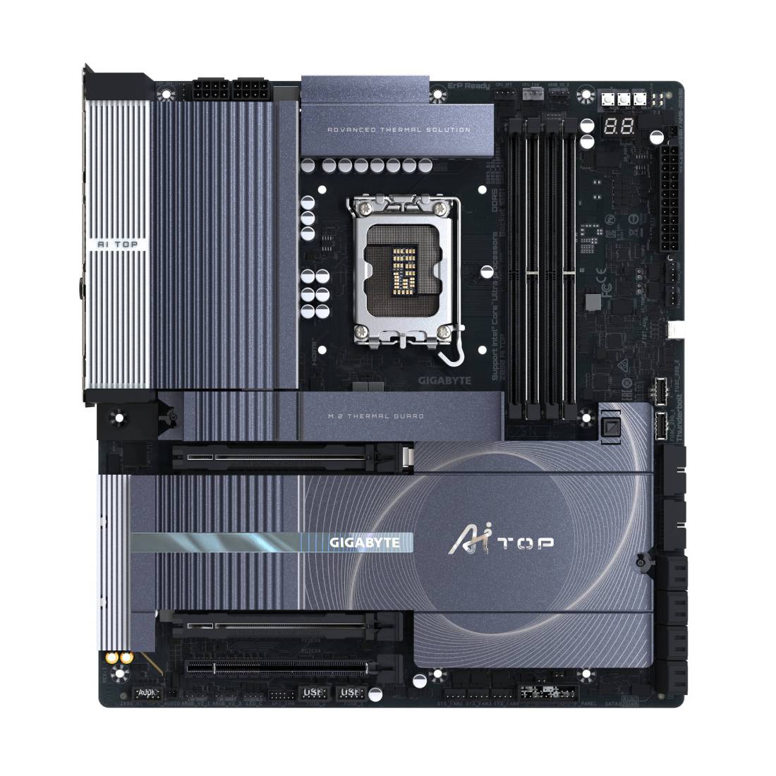Gigabyte Z890 AI TOP LGA 1851 E-ATX Motherboard - لوحة الأم Gigabyte Z890 AI TOP LGA 1851 E-ATX Motherboard - لوحة الأم