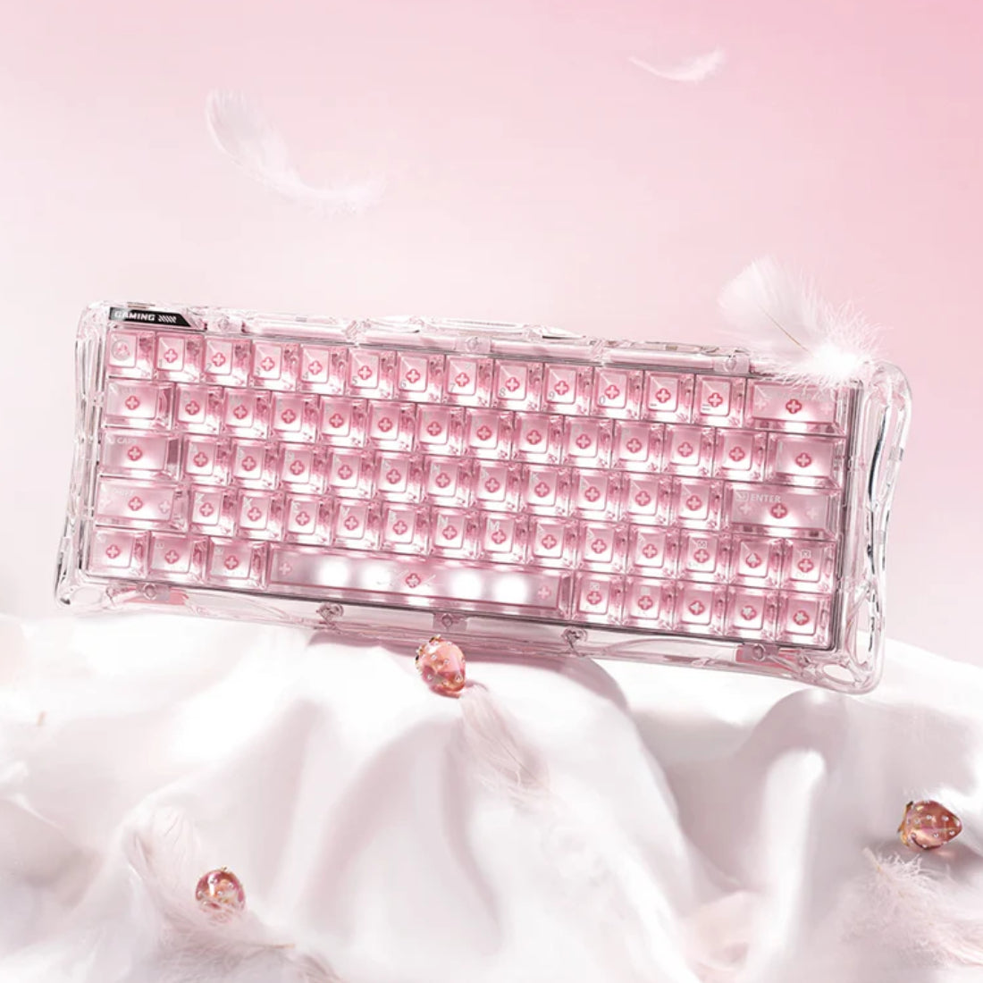 GravaStar Mercury V60 60% Hall Effect Magnetic Switch Gaming Keyboard - Crystal Rose - لوحة مفاتيح GravaStar Mercury V60 60% Hall Effect Magnetic Switch Gaming Keyboard - Crystal Rose - لوحة مفاتيح