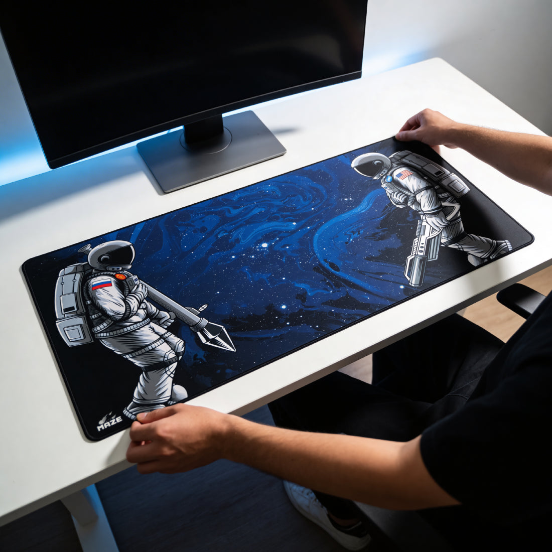 MAZE Astro WAR-BL 2XL Extended Mousepad - حصيرة الفأرة MAZE Astro WAR-BL 2XL Extended Mousepad - حصيرة الفأرة