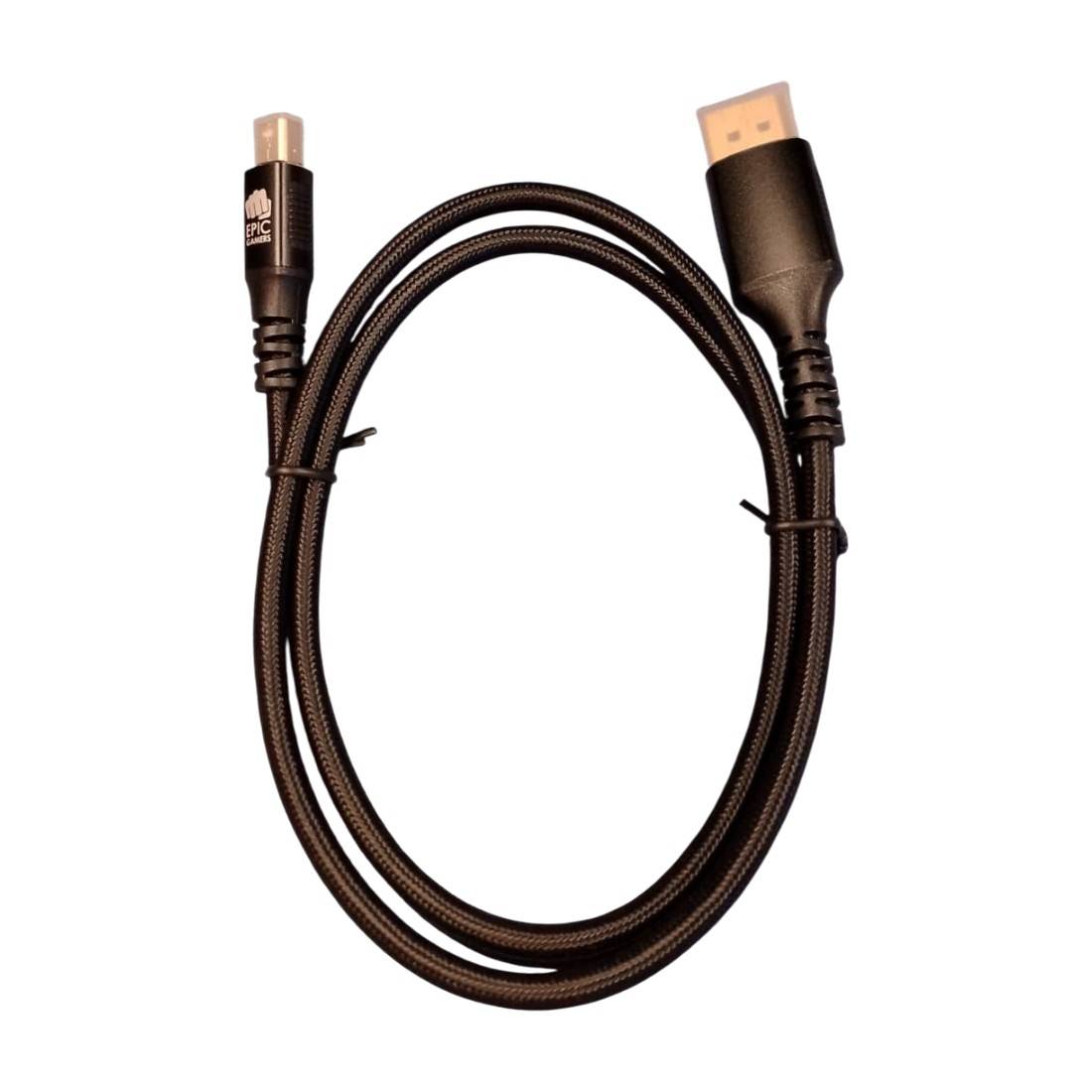 Epic Gamers Mini DisplayPort to DisplayPort Braided Cable - 1M - كابل شحن