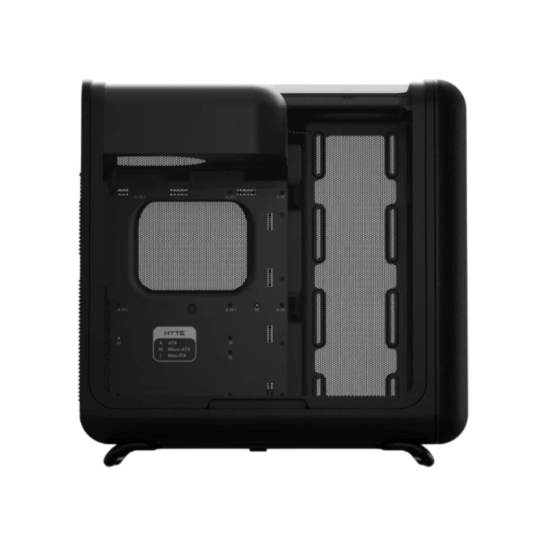 Hyte X50 TG Side Panel ATX Mid-Tower Case - Pitch Black - صندوق Hyte X50 TG Side Panel ATX Mid-Tower Case - Pitch Black - صندوق