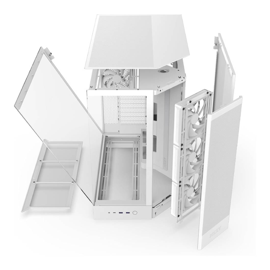 NZXT H9 (2025) Flow ATX Mid Tower Case - White - صندوق NZXT H9 (2025) Flow ATX Mid Tower Case - White - صندوق