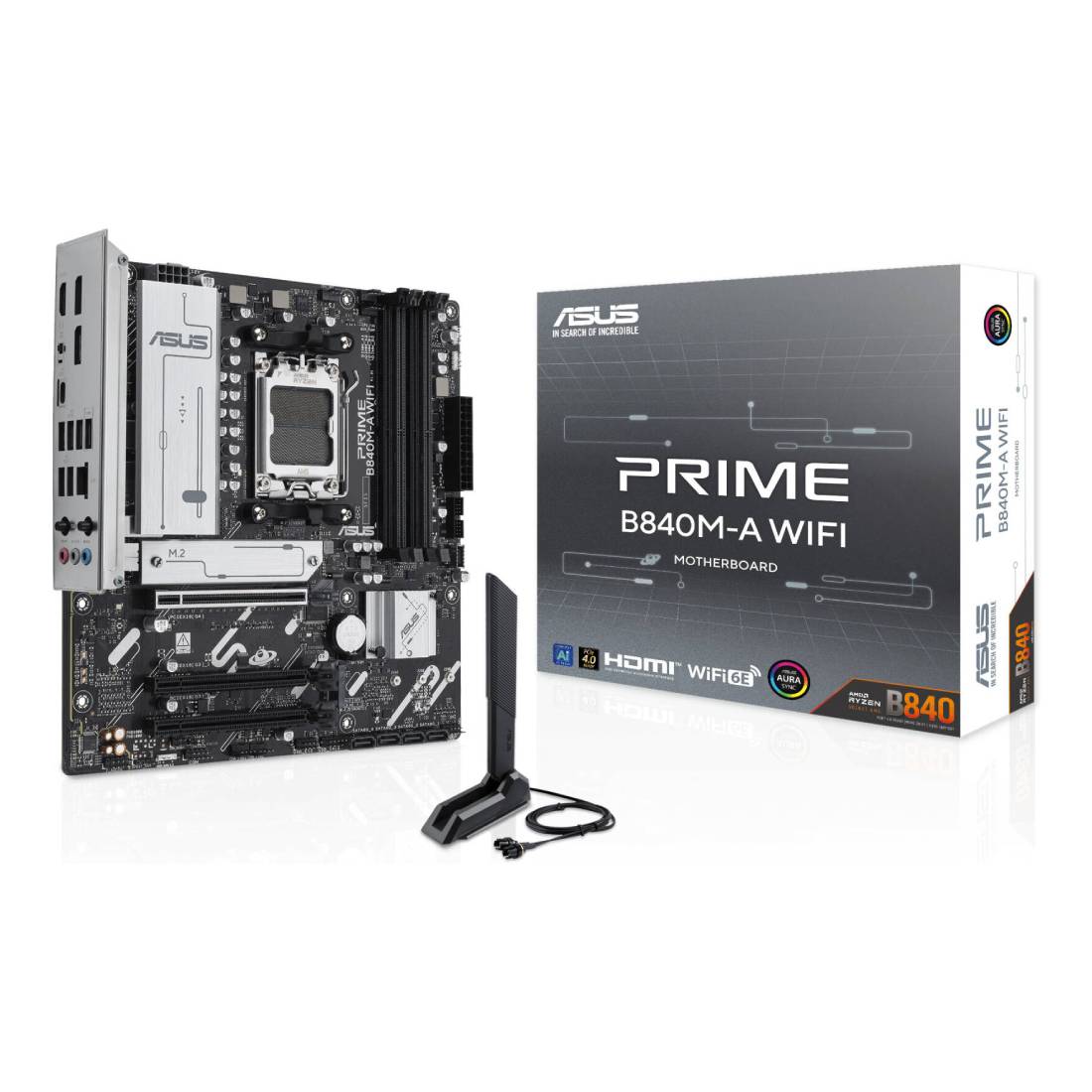 Asus Prime B840M-A WiFi AM5 Micro-ATX Motherboard - اللوحة الأم Asus Prime B840M-A WiFi AM5 Micro-ATX Motherboard - اللوحة الأم