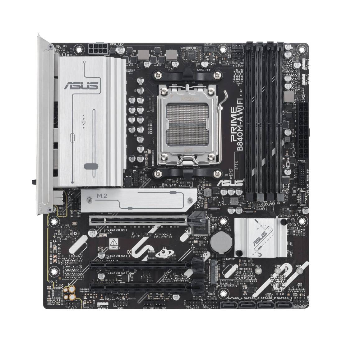 Asus Prime B840M-A WiFi AM5 Micro-ATX Motherboard - اللوحة الأم Asus Prime B840M-A WiFi AM5 Micro-ATX Motherboard - اللوحة الأم