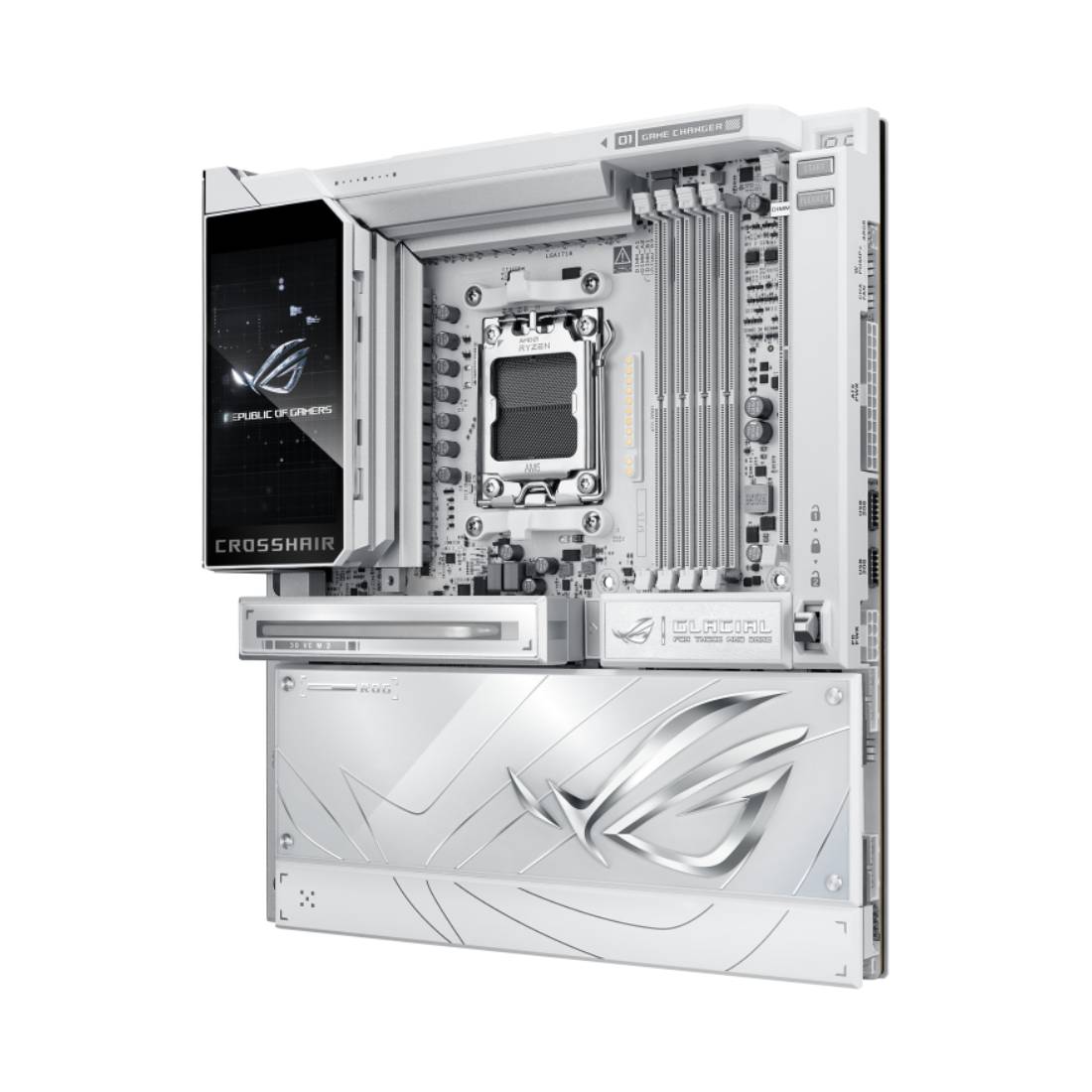 Asus ROG Crosshair X870E Glacial E-ATX AMD Motherboard - اللوحة الأم Asus ROG Crosshair X870E Glacial E-ATX AMD Motherboard - اللوحة الأم