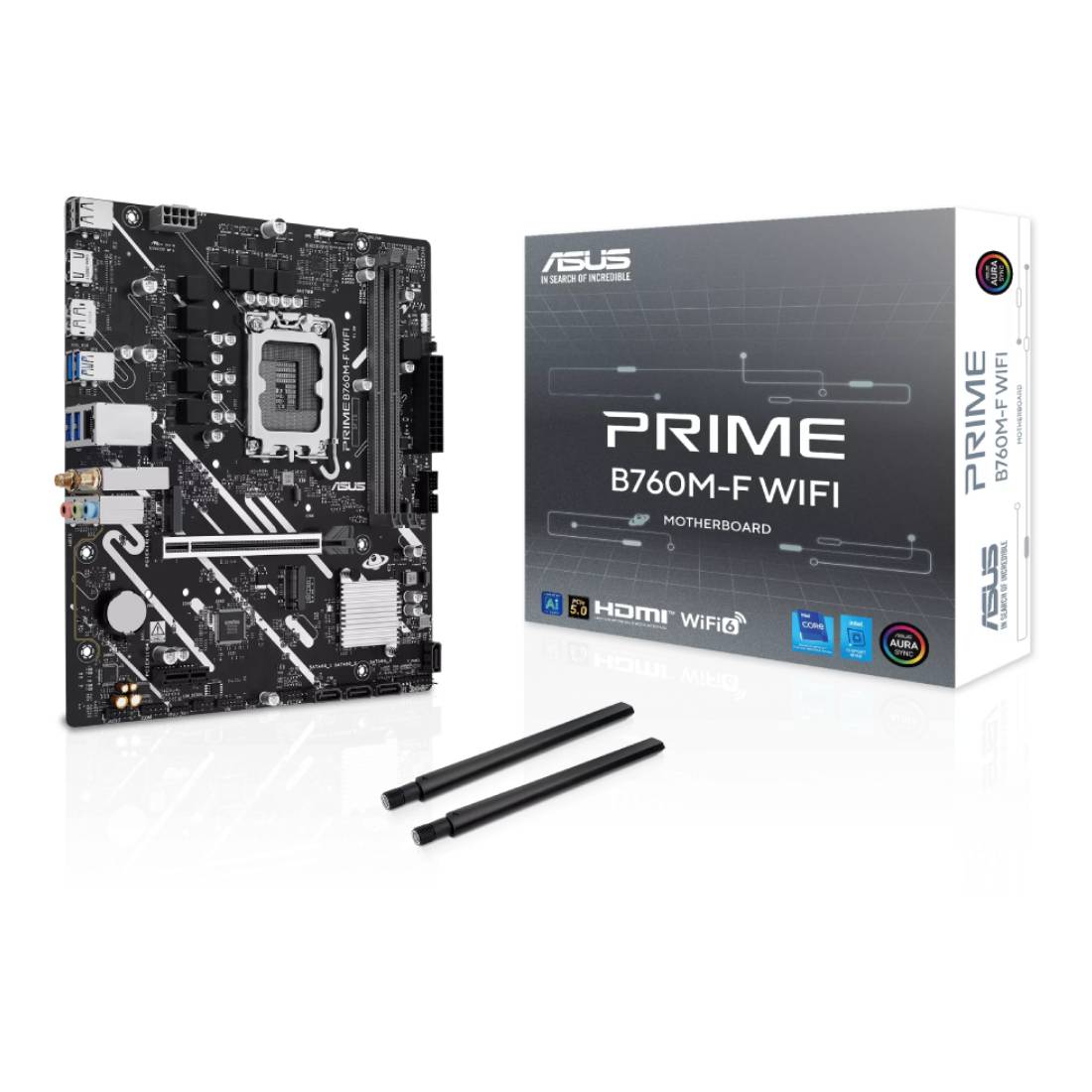 Asus Prime B760M-F WiFi Micro-ATX Motherboard - اللوحة الأم Asus Prime B760M-F WiFi Micro-ATX Motherboard - اللوحة الأم