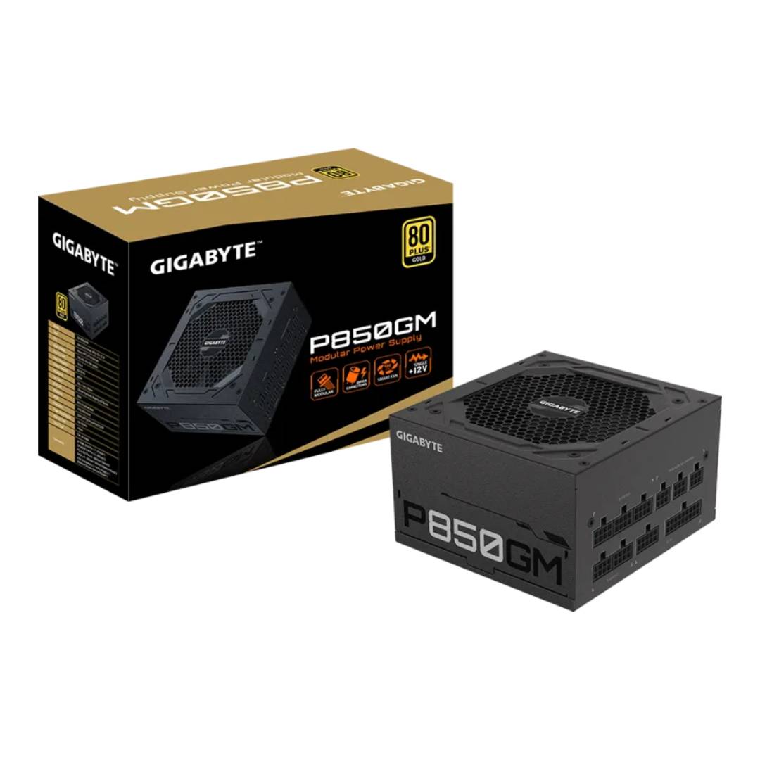 Gigabyte GP-P850GM 850W 80+ Gold Fully Modular Power Supply-Black- مزود الطاقة Gigabyte GP-P850GM 850W 80+ Gold Fully Modular Power Supply-Black- مزود الطاقة