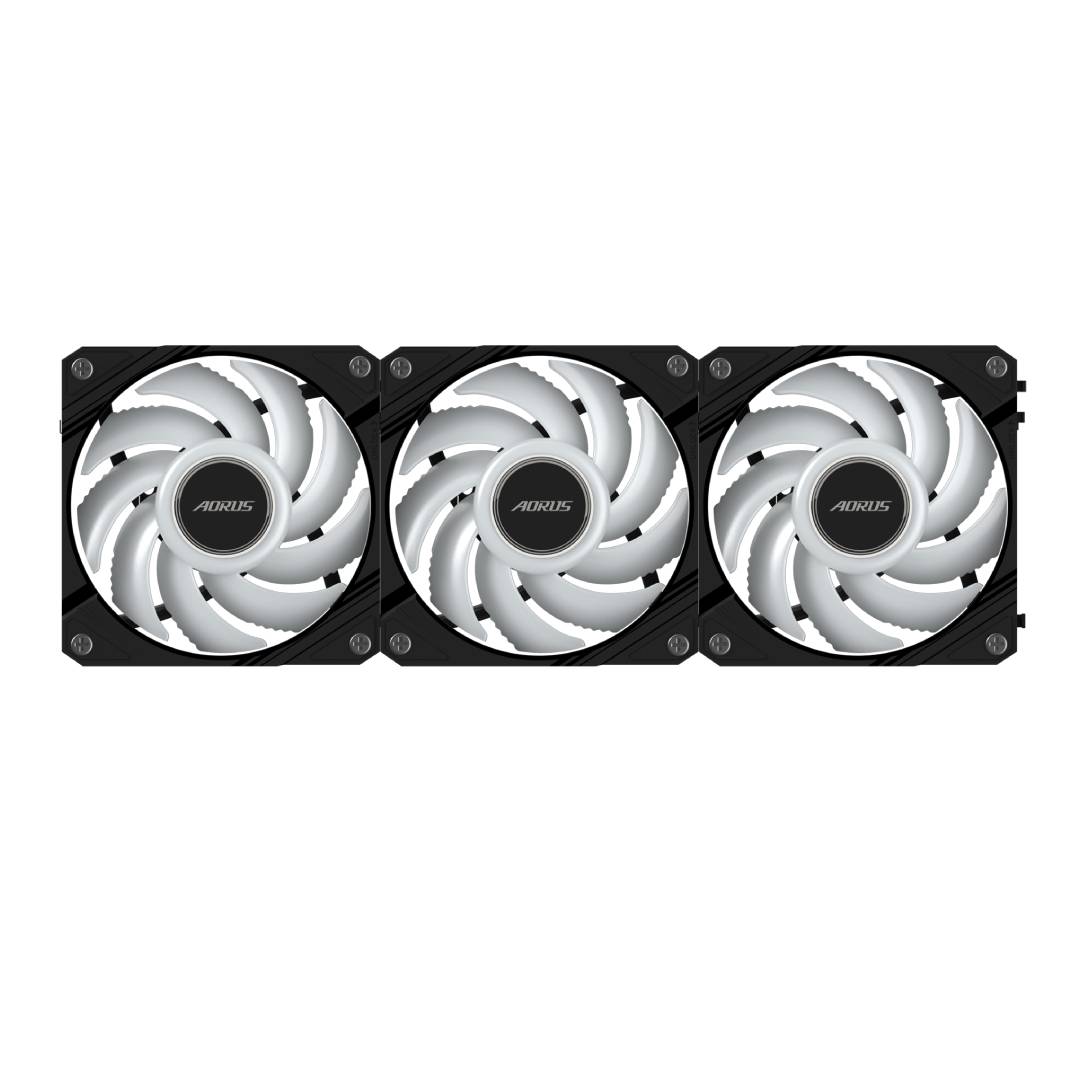 Gigabyte Aorus EZ Chain Fan 120 3Pack ARGB Fan -Black- مروحة تبريد Gigabyte Aorus EZ Chain Fan 120 3Pack ARGB Fan -Black- مروحة تبريد