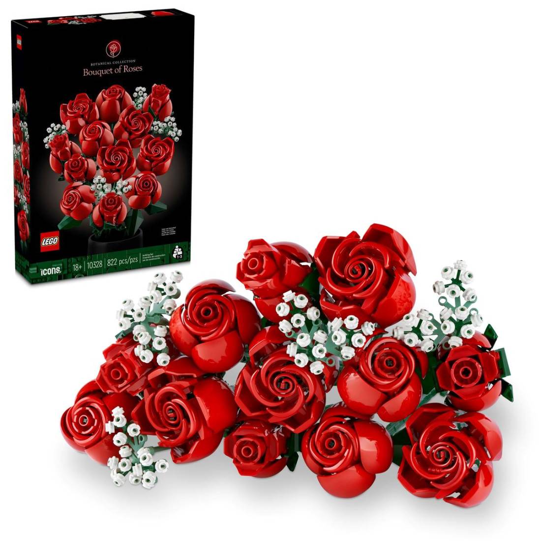 LEGO Icons 10328 Bouquet of Roses - لعبة LEGO Icons 10328 Bouquet of Roses - لعبة