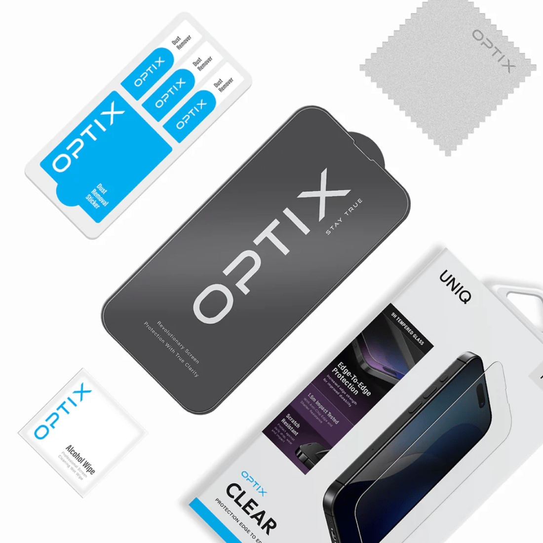 Uniq Optix iPhone16 Plus Screen Protector - واضحًا - Uniq Optix iPhone16 Plus Screen Protector - واضحًا -