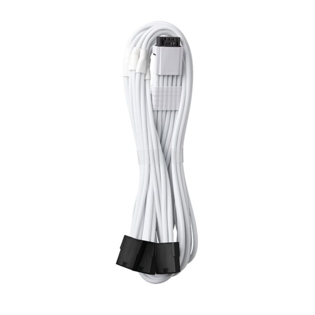 CableMod ModMesh Sleeved 12VHPWR StealthSense PCI-e Extension (White, 16-pin to Triple 8-pin, 45cm) - كابل - Store 974 | ستور ٩٧٤