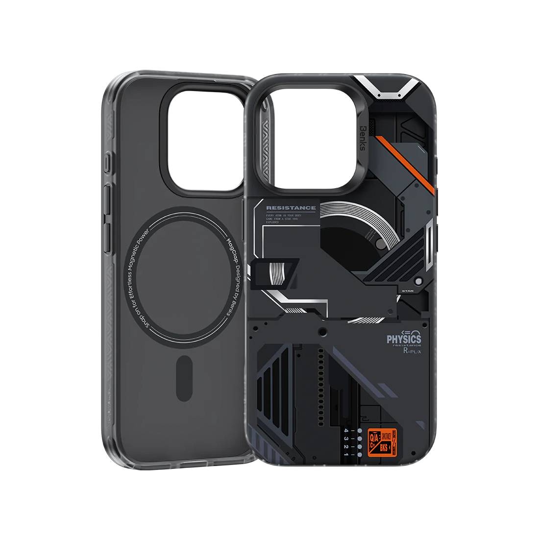 Benks Mecha Magnetic Case 16 Pro Max - Black - اكسسوار - Store974 Electronics WLL | ستور٩٧٤ للالكترونيات ذ.م.م