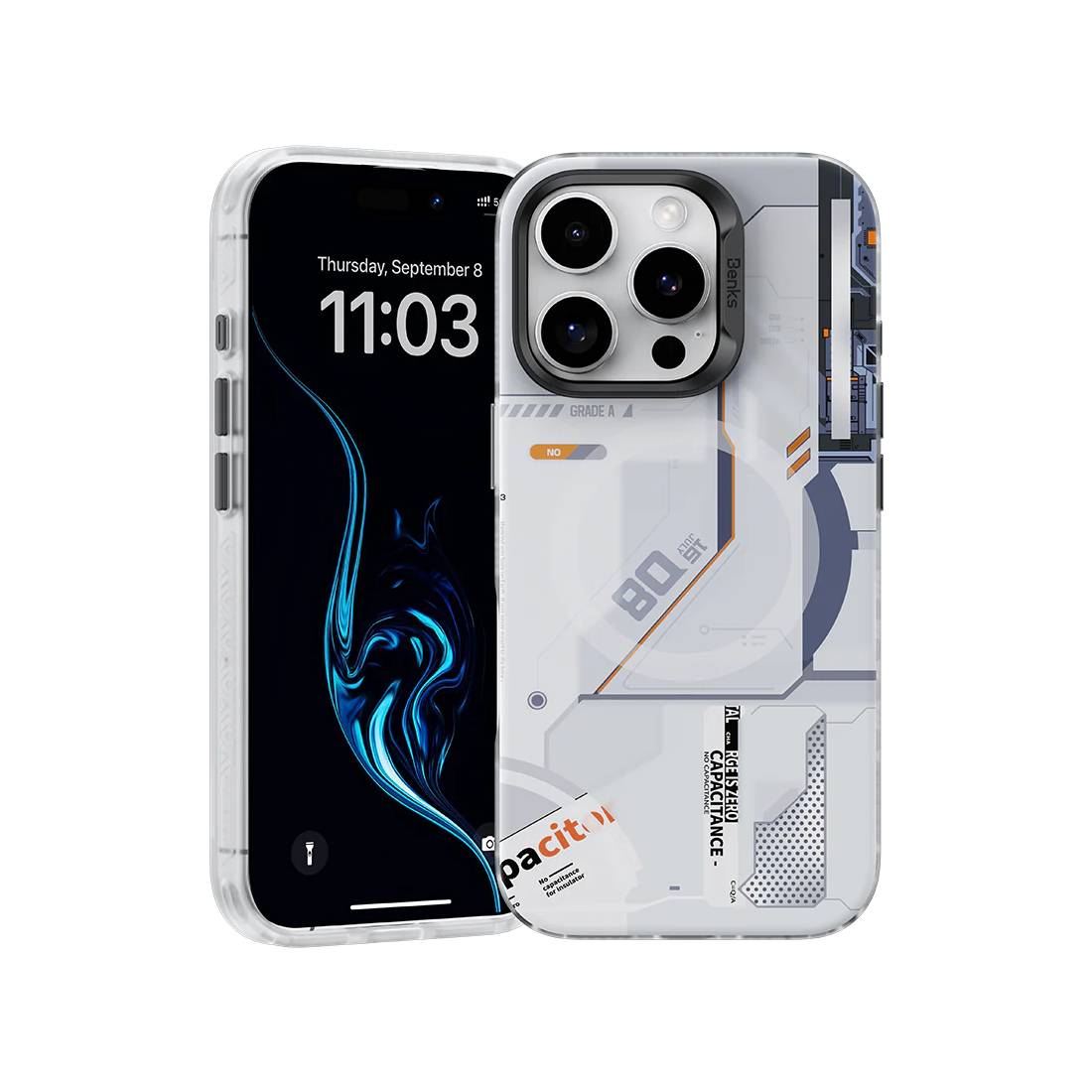 Benks Mecha Magnetic Case 16 Pro - White - اكسسوار - Store974 Electronics WLL | ستور٩٧٤ للالكترونيات ذ.م.م