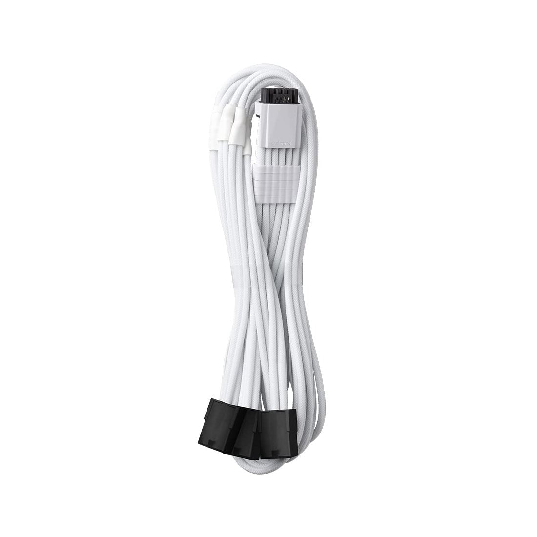 CableMod Pro ModMesh Sleeved 12VHPWR StealthSense PCI-e Extension (White, 16-pin to Quad 8-pin, 45cm) - كابل - Store 974 | ستور ٩٧٤