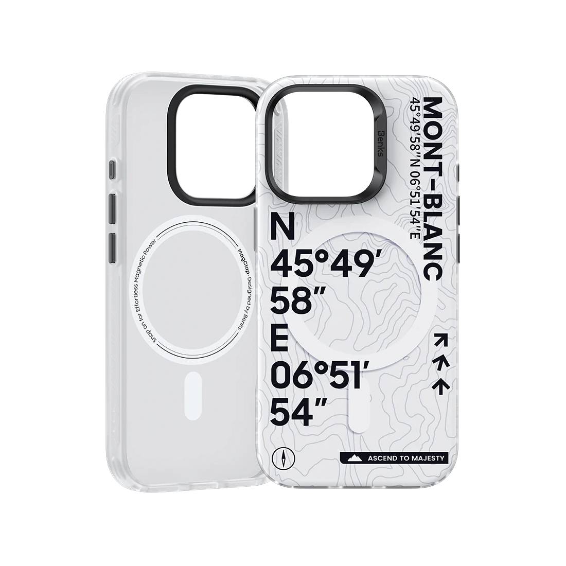 Benks Mt. Blanc Magnetic Summit Case 16 Pro - White - اكسسوار - Store974 Electronics WLL | ستور٩٧٤ للالكترونيات ذ.م.م