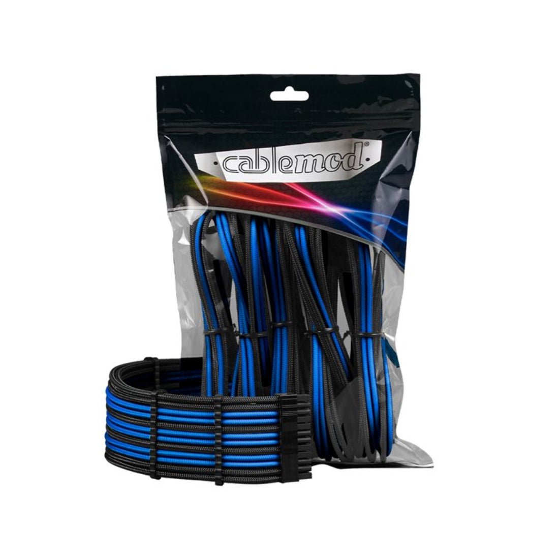 CableMod Pro ModMesh Sleeved 12VHPWR StealthSense Cable Extension Kit (Black & Blue, 16-pin to Triple 8-pin) - كابل - Store 974 | ستور ٩٧٤