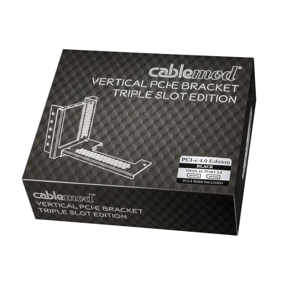 CableMod Vertical PCI-e Bracket Triple Slot Edition with PCI-e 4.0 Riser Cable - Black, 2 x DisplayPort - دعامة - Store 974 | ستور ٩٧٤