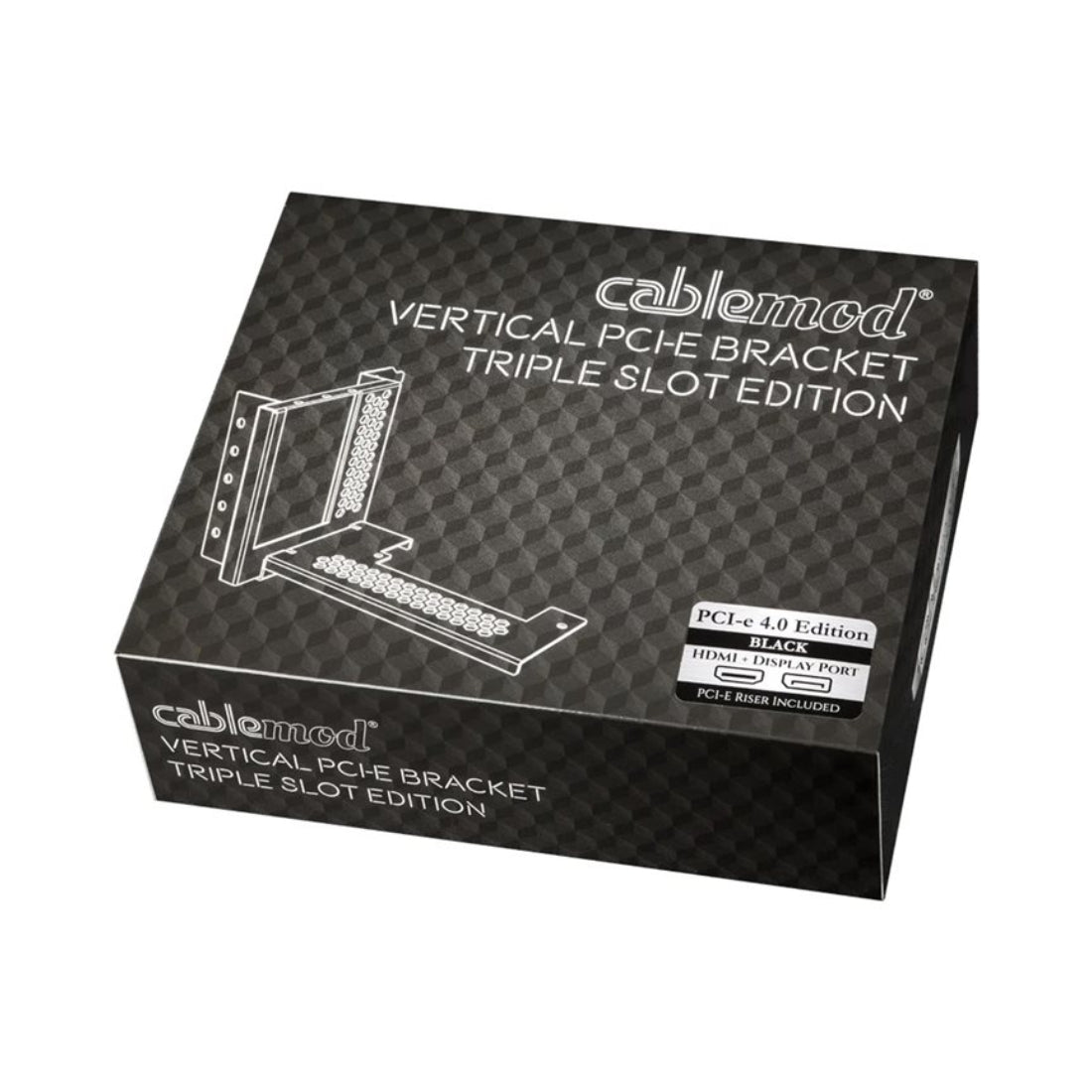 CableMod Vertical PCI-e Bracket Triple Slot Edition with PCI-e 4.0 Riser Cable (Black, HDMI + DisplayPort) - دعامة - Store 974 | ستور ٩٧٤