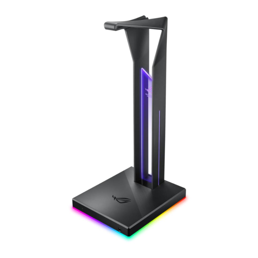 Asus Rog Throne Qi Gaming Headphone Stand With Rgb Lights - Black - حامل السماعة - Store 974 | ستور ٩٧٤